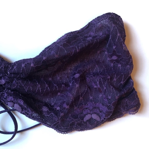 NWT Free People Lace Bandeau Bralette Purple - Picture 3 of 6